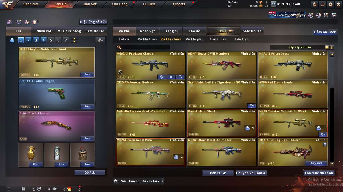 shop acc cf uy tin gia re